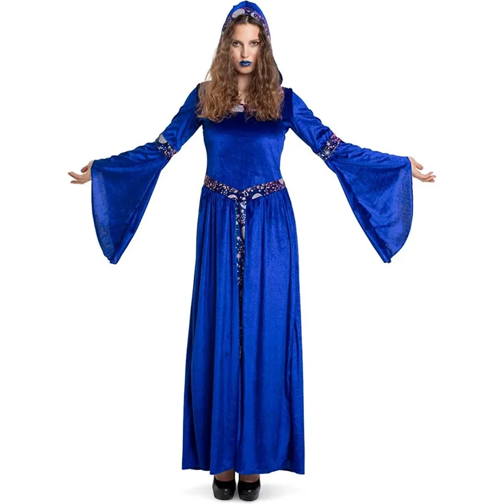 Folat kleid Kleid Hexe Dark Moon Damen Polyester blau Größe L/XL