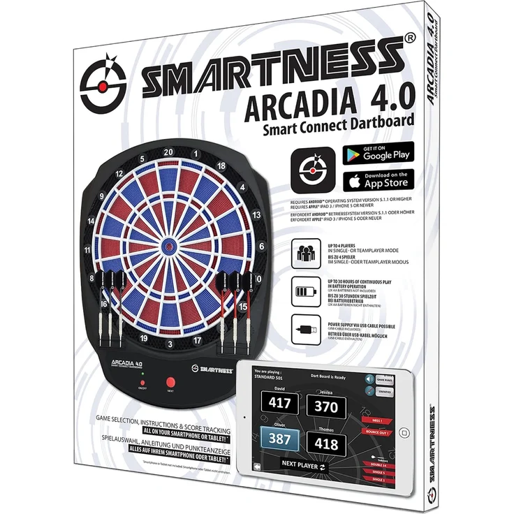 Carromco 'Arcadia 4.0' Erwachsene Smartness E-Dartboard, Mehrfarbig, One Size – Bild 9