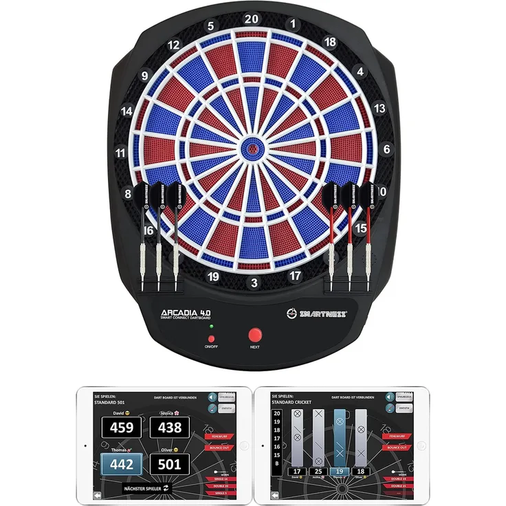 Carromco 'Arcadia 4.0' Erwachsene Smartness E-Dartboard, Mehrfarbig, One Size