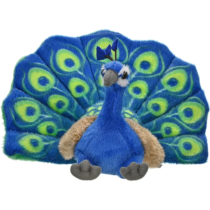 Wild Republic Plüsch Pfau, Cuddlekins Kuscheltier, Plüschtier, 20cm – Bild 2