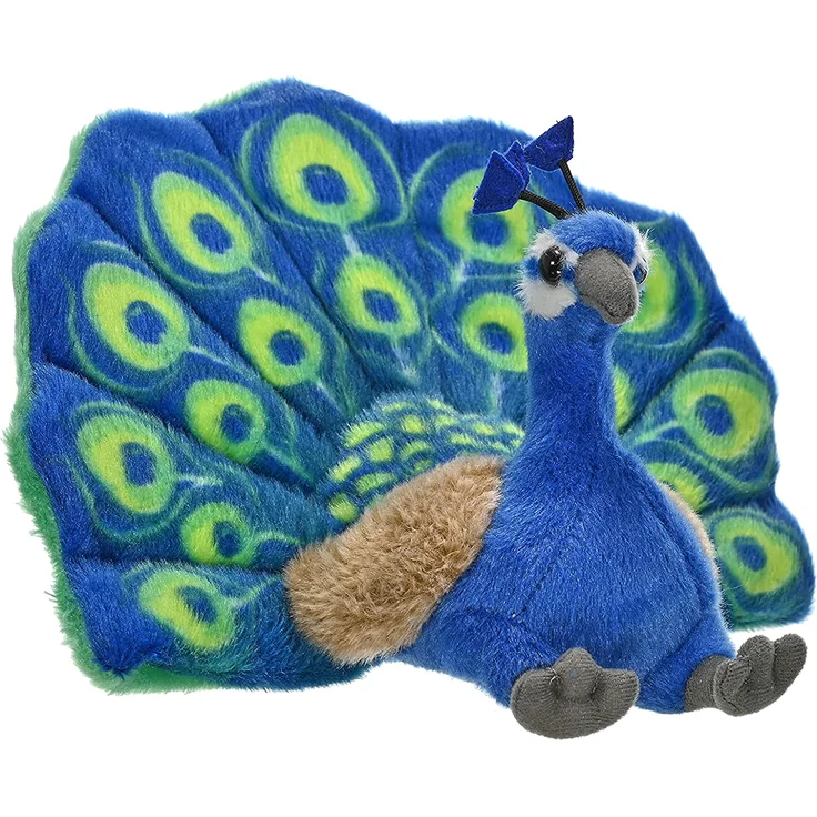 Wild Republic Plüsch Pfau, Cuddlekins Kuscheltier, Plüschtier, 20cm – Bild 3