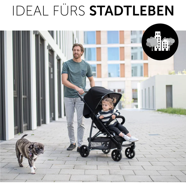 Hauck Buggy Rapid 4 bis 25 kg, Kinderbuggy Klein Zusammenklappbar, mit Liegefunktion, Höhenverstellbar, Großer Korb, Petrol – Bild 2