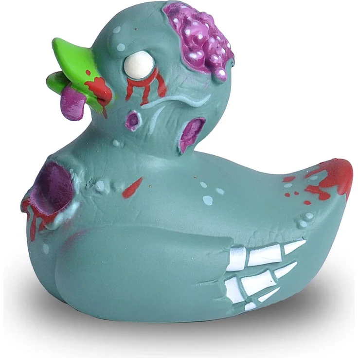 Wild Republic Rubber Duck, Gummiente, Zombie, Badewannen-Geschenke für Kinder, Quietscheentchen, Badespielzeug für Babys, Gummiente lustig, Badeente zum Sammeln, 10 cm, 23214 – Bild 4