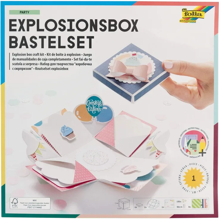 Folia Bastelset Explosionsbox Party