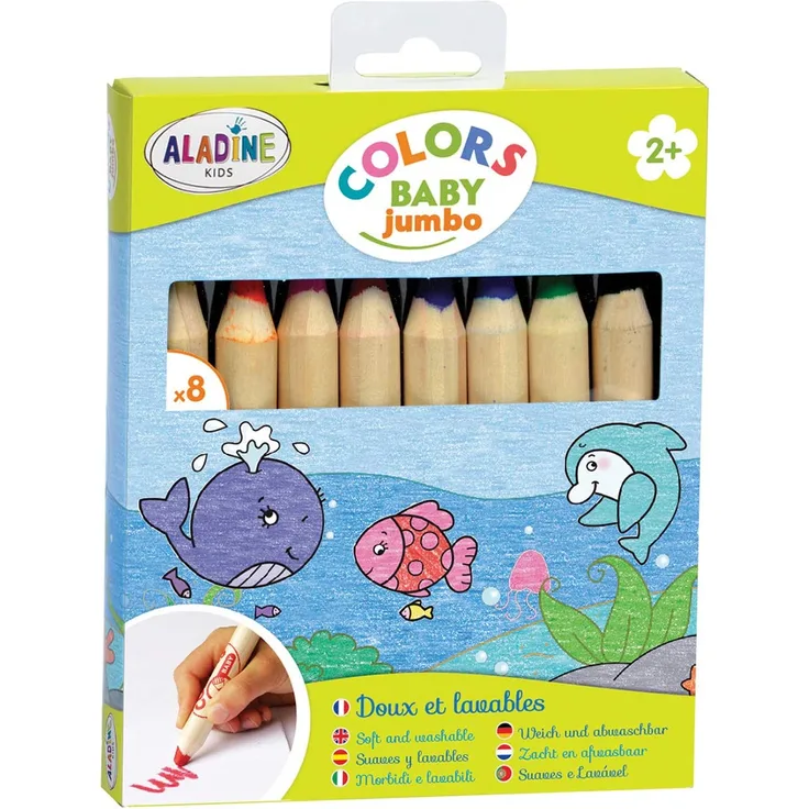 Sentosphere Aladine 42009 - 8 Jumbo Buntstifte