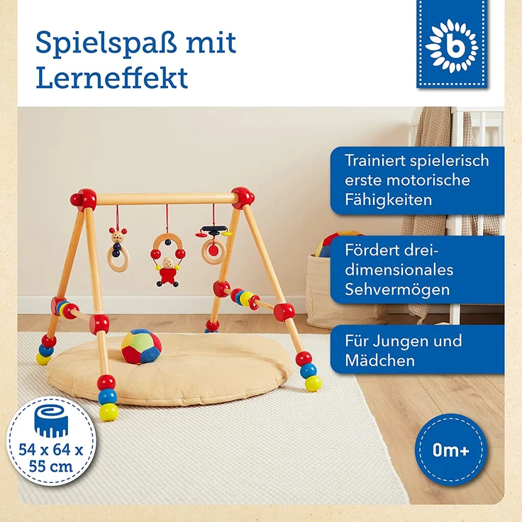 bieco Baby Holz-Gym mit Spielbogen, höhenverstellbar – Bild 2