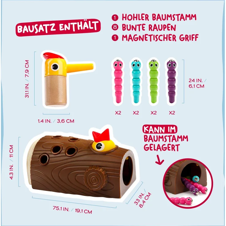 Nene Toys Füttern das Baby Küken – Lernspielzeug für Jungen und Mädchen 2 3 4 Jahre Alt – Magnetisches Kinderspiel zur Kognitiven und Emotionale Entwicklung von Fähigkeiten für Babys Vorschülern – Bild 3