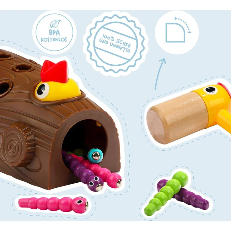 Nene Toys Füttern das Baby Küken – Lernspielzeug für Jungen und Mädchen 2 3 4 Jahre Alt – Magnetisches Kinderspiel zur Kognitiven und Emotionale Entwicklung von Fähigkeiten für Babys Vorschülern – Bild 7