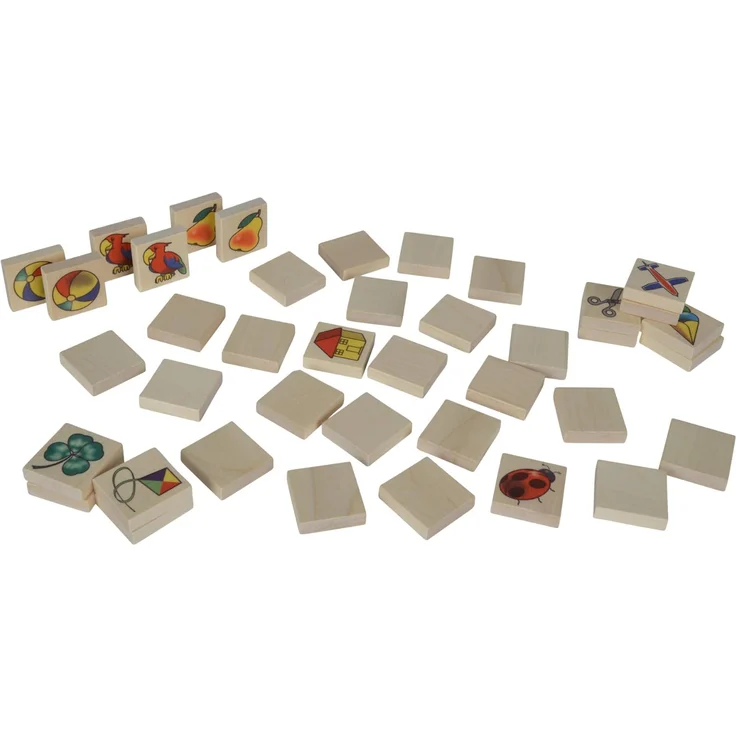 Eichhorn 100072402 - Bilder-Memo Spiel, 40 Steine mit 20 Motiven, FSC 100% Zertifiziertes Buchenholz, Made in Germany – Bild 2