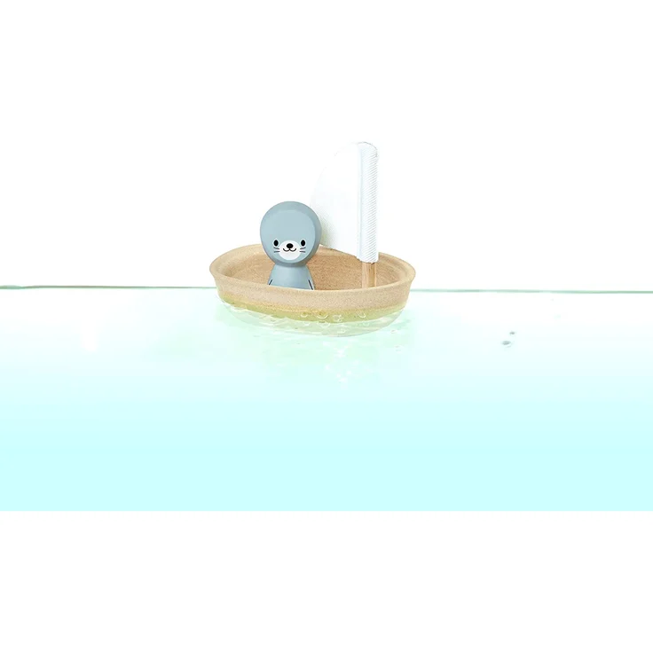 PLAN TOYS PLTO-5710 - Segelboot mit einem Seehundchen, Minifigure – Bild 2