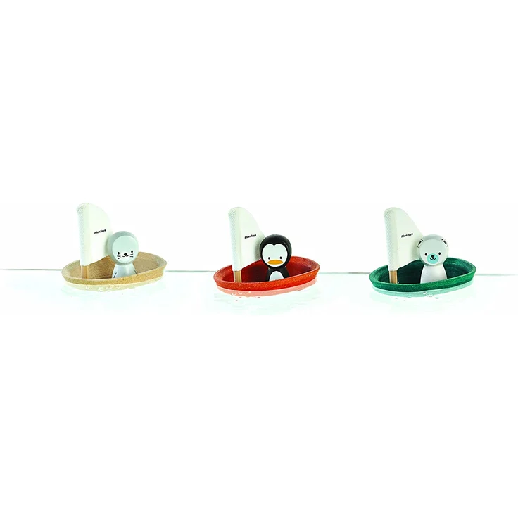 PLAN TOYS PLTO-5710 - Segelboot mit einem Seehundchen, Minifigure – Bild 4
