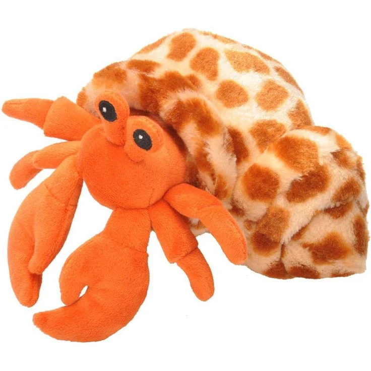Wild Republic Hug 'ems Plüschtier, Kuscheltier, Einsiedler Krebs, Krabbe 18 Cm – Bild 1