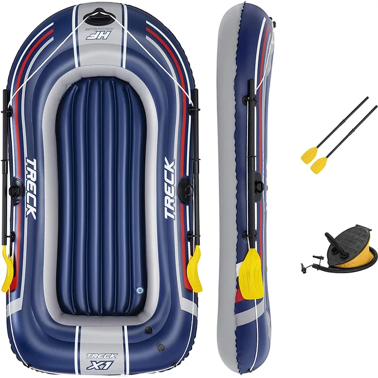 Bestway Hydro-Force Schlauchboot mit Pumpe und Rudern Blau