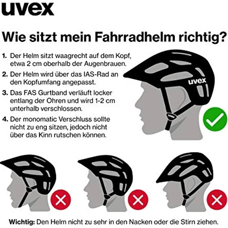 Uvex Unisex Jugend, kid 3 Fahrradhelm, green, 55-58 cm – Bild 6