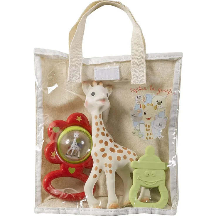 Vulli 516343. 0 Teething Ring Gift Set in Cotton Bag, mehrfarbig