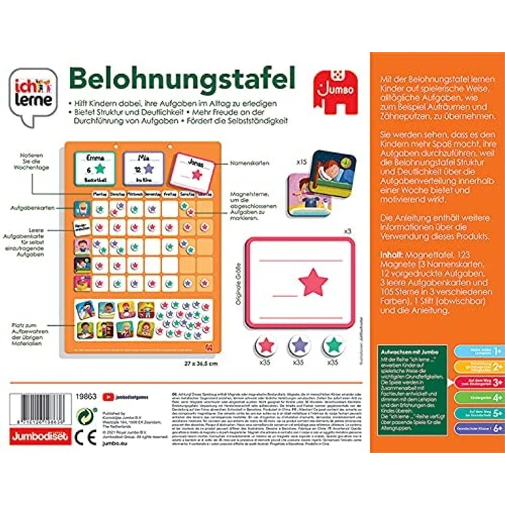 JUMBO 19863 ich lerne Belohnungstafel, Lernspiel – Bild 7