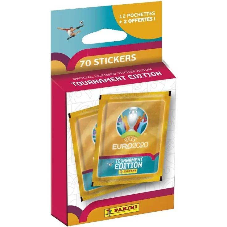 EURO 2020 Stickerkollektion Eco-Blister, 12 Sammeltüten mit je 5 Sticker