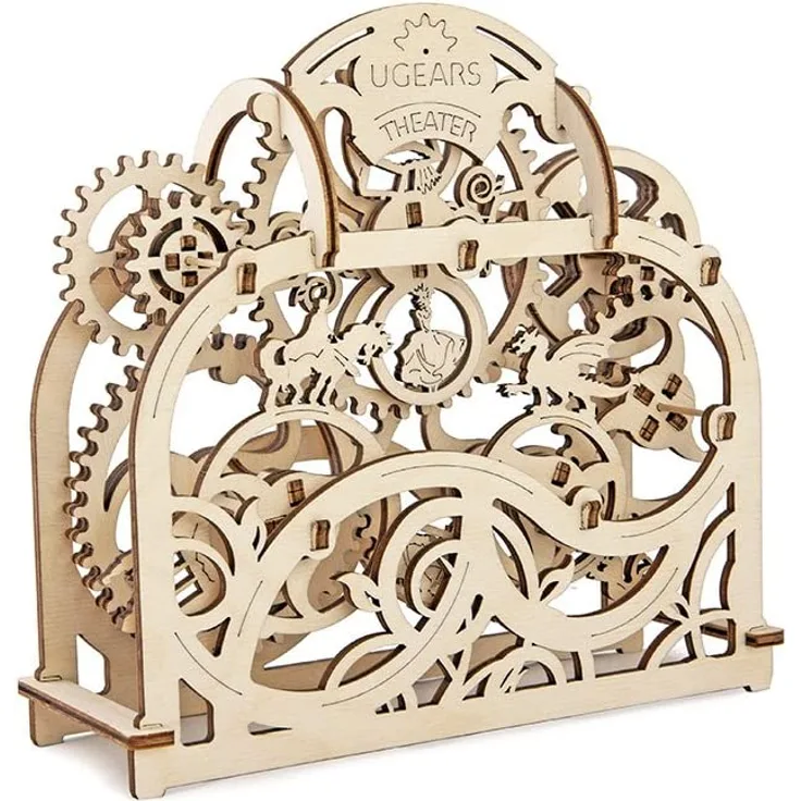 Ugears Theatre - 3D Holzpuzzle für Jugendliche und Erwachsene - Mechanisches Modell - Sperrholzbausatz - DIY Set