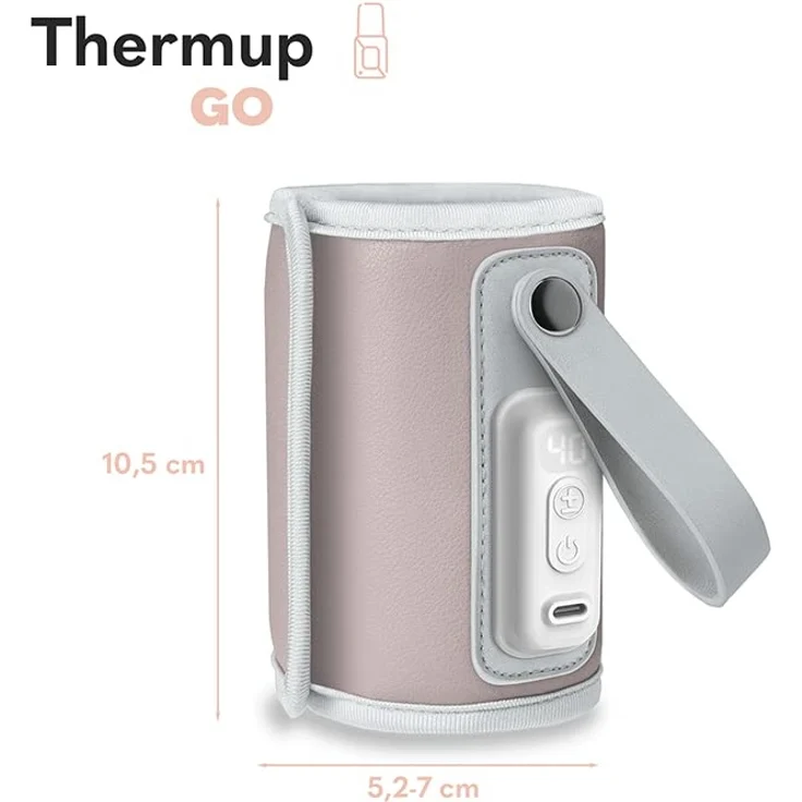LIONELO Thermup Go Tragbarer Flaschenwärmer zur Temperaturerhaltung, USB-Ladefunktion, Erwärmung von Milch und Babynahrung, BPA FREE (Rosa) – Bild 8