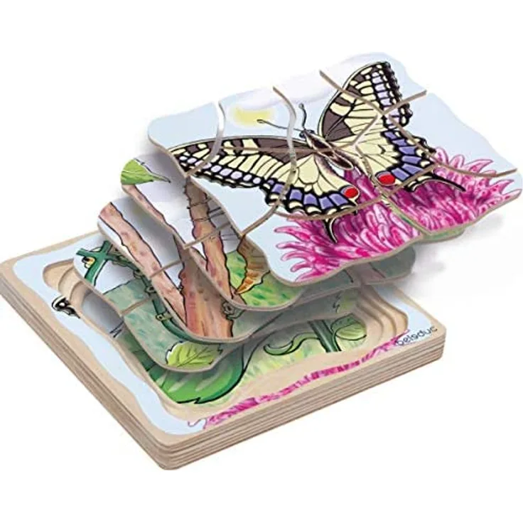 Beleduc 17054 - Lagenpuzzle Schmetterling