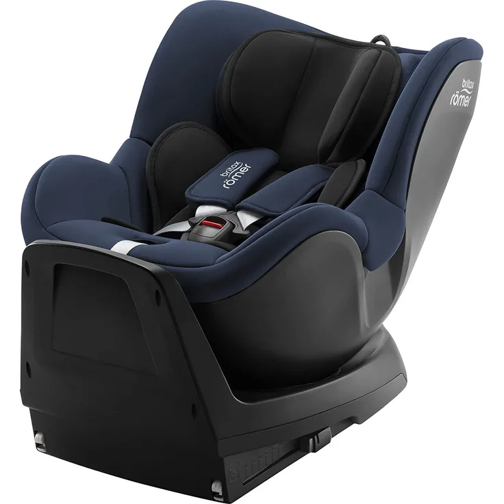 Britax Römer Reboarder Dualfix Plus, Inklusive Neugeboreneneinsatz und ISOFIX, für Kinder von 40-105 cm i-Size, Geburt - 4 Jahre, Moonlight Blue