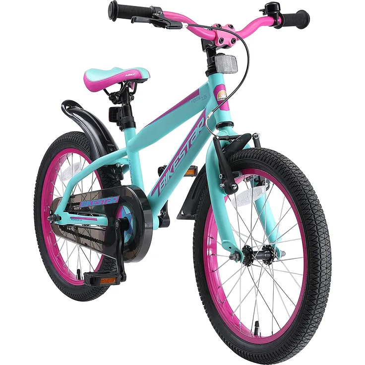 Bikestar Kinder Fahrrad Urban Jungle, Schwarz Grün, ab 18 Zoll