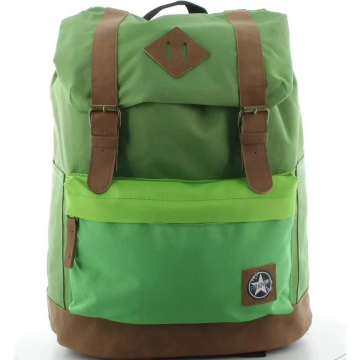 Franky Kinderrucksack KRS3 mit Laptopfach 13 Zoll - Stern-Grün