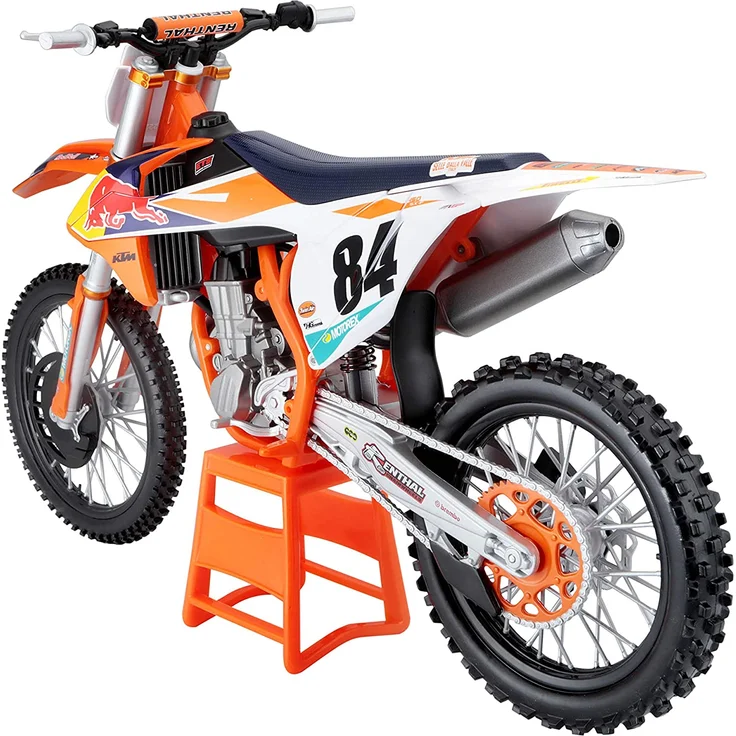 Maisto M32228 KTM 450 SX-F Factory Edition 2018: Modellmotorrad im Maßstab 1:6, Jeffrey Herlings, 37 cm, orange (532228) – Bild 4