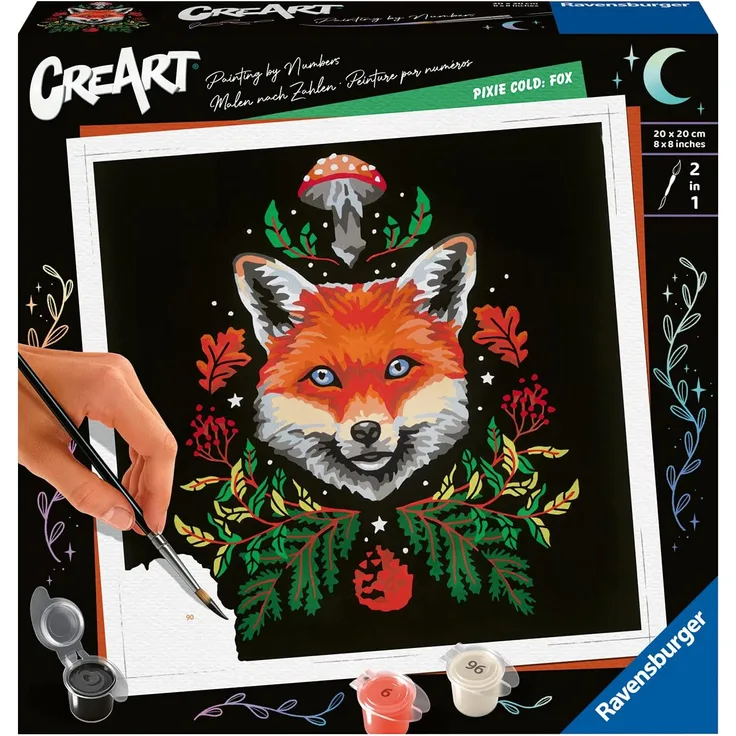 Ravensburger CreArt - Malen nach Zahlen 23511 – Pixie Cold: Fox – ab 12 Jahren