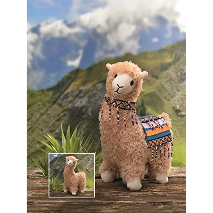 GLOREX 0 4811-1 Kuscheltier Lama 23cm beige zum Selberstopfen, beige