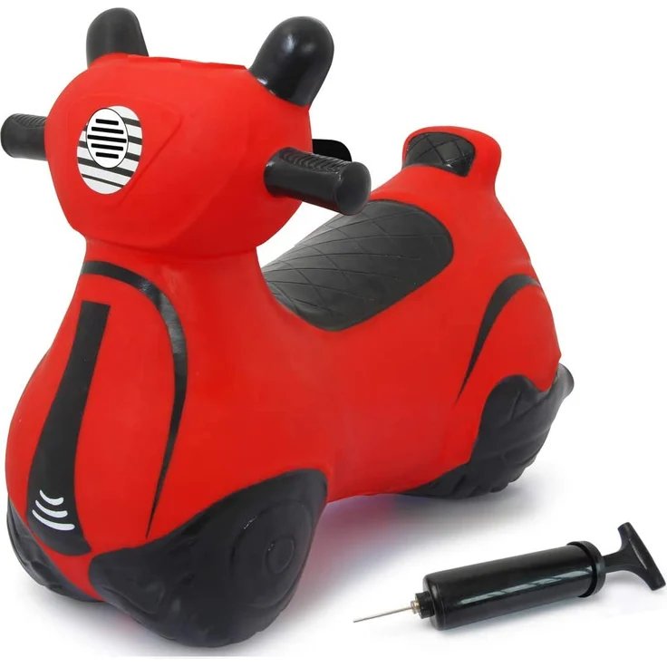 Jamara 460572 Hüpfroller rot-bis 50 kg, fördert den Gleichgewichtssinn und die motorischen Fähigkeiten, robust und widerstandsfähig, pflegeleicht – Bild 1