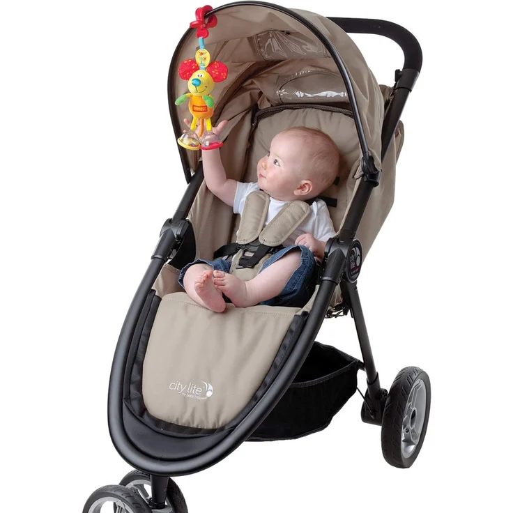 Playgro Kinderwagenanhänger Klipp Klapp Maus, Ab 0 Monate, Dingly Dangly Mimsy, Orange/Bunt, 40144 – Bild 2
