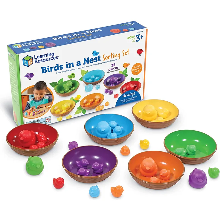Learning Resources LER5554 Sortierset „Vögel und Nester“