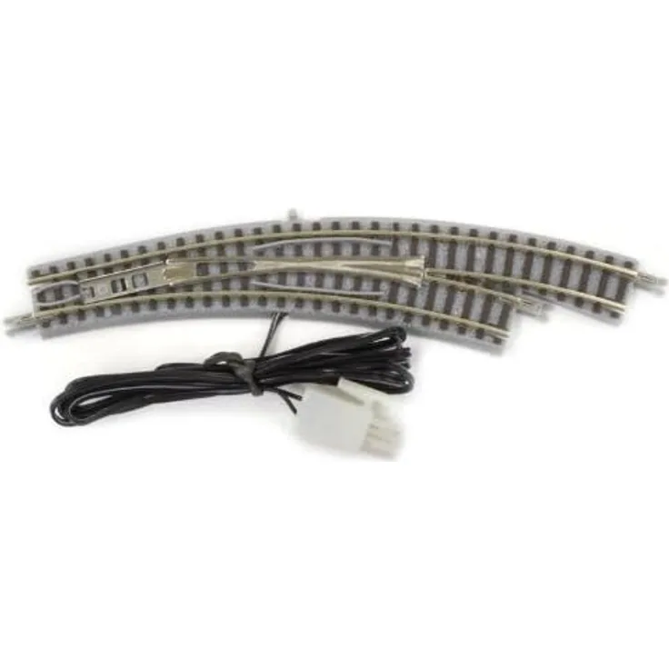 7297058 Z Rokuhan-Gleis (mit Schotter) Gebogene Weiche elektrisch rechts 30° 195 mm 220 mm 1 St