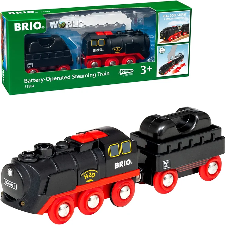 BRIO 'Batterie-Dampflok mit Wassertank', ab 3 Jahren, mit Licht, 5,7 x 18 x 3,1 cm – Bild 1