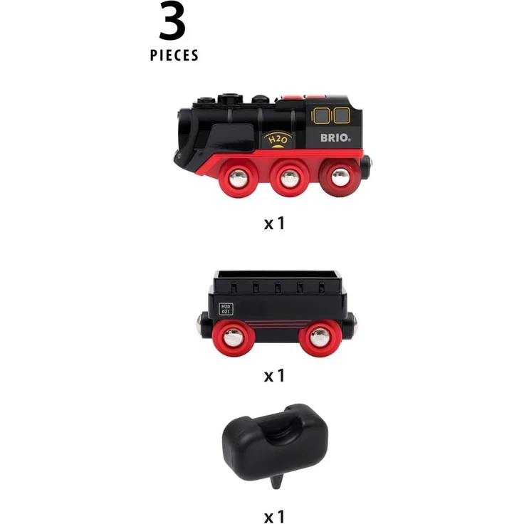 BRIO 'Batterie-Dampflok mit Wassertank', ab 3 Jahren, mit Licht, 5,7 x 18 x 3,1 cm – Bild 2
