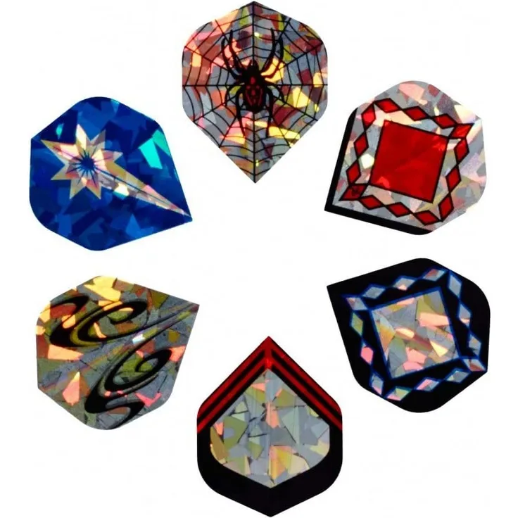 Best Sporting PVC-Leitwerke Jumbo-Packung, 6 Sets à 3 Flights, verschiedene Designvarianten