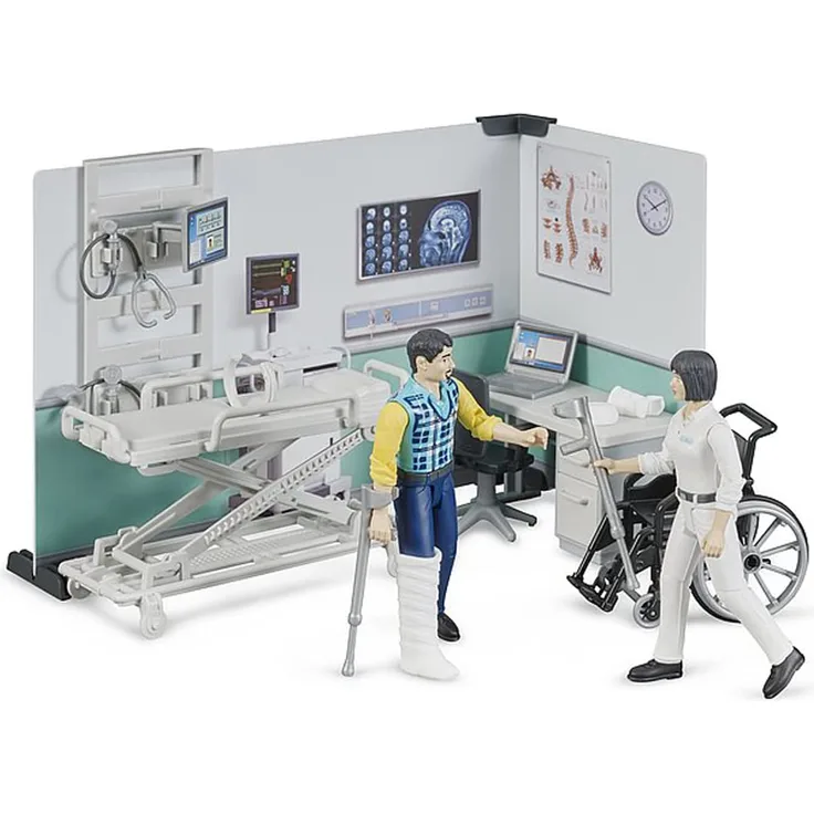 bruder 62711 Bworld Krankenstation, Mehrfarbig