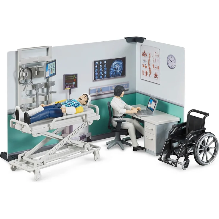 bruder 62711 Bworld Krankenstation, Mehrfarbig – Bild 12