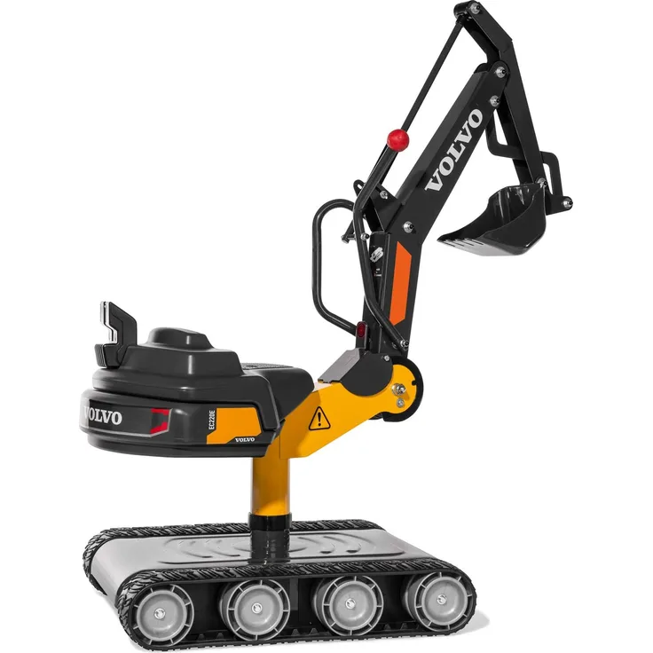 Rolly Toys rollyDigger XL Volvo Sitzbagger (Sandspielzeug, Farbe schwarz/gelb, für Kinder von 3-8 Jahre) 513222