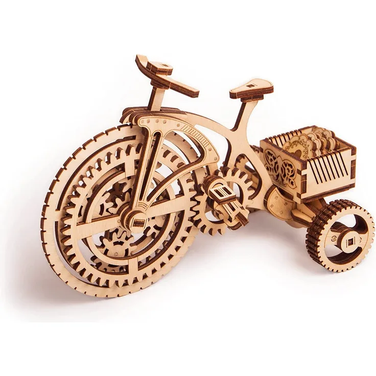 holzmodellbau 3D-Fahrrad 20 cm klar 89-teilig