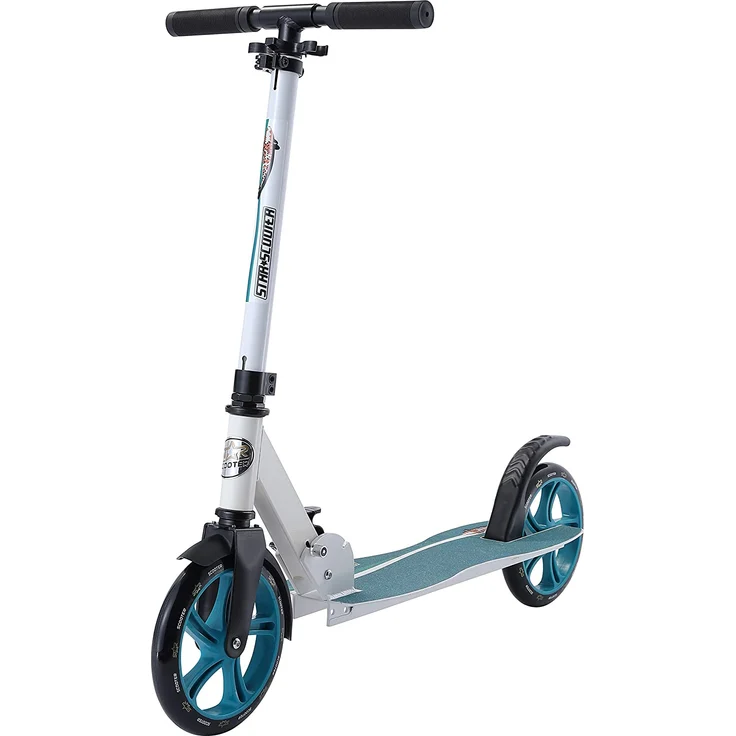 Bikestar Roller Alu City Wave Deck 205 mm - Weiß – Bild 1