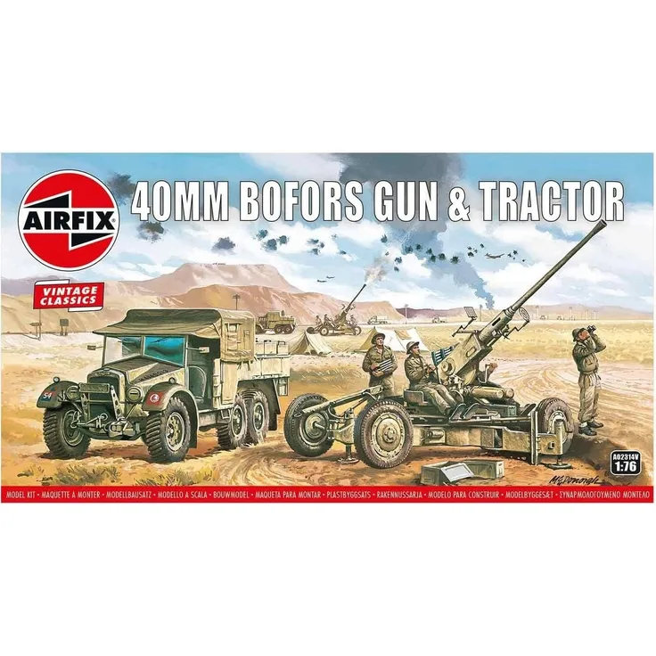 Airfix Bofors 40mm Gun & Tractor Military vehicle model kit Montagesatz 1:76 Bofors 40mm Gun & Tractor Beide Geschlechter Kunststoff