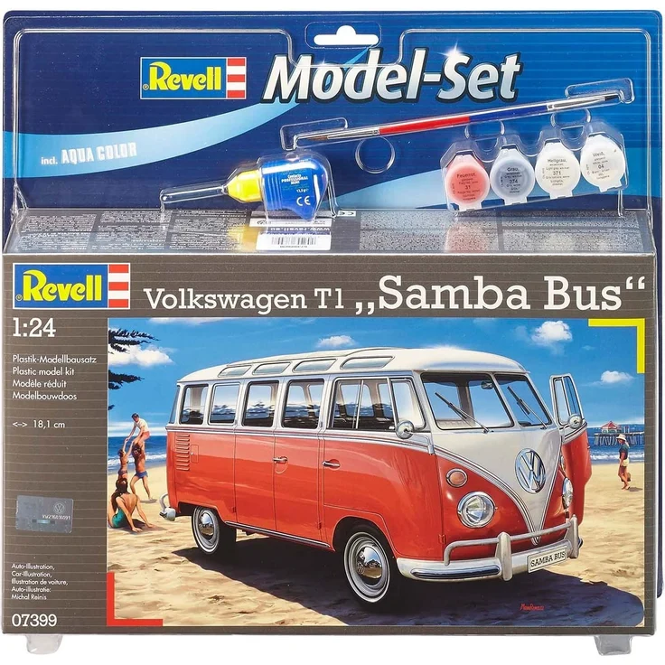Revell Model Set Volkswagen T1 Samba Bus Lieferwagen-Modell Montagesatz 1:24 Volkswagen T1 Samba Bus Sehr herausfordernd 173 Stück(e) – Bild 2