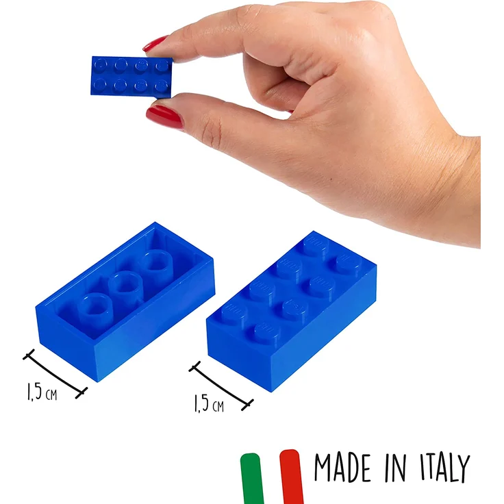 Simba 104118925, Blox, 500 blaue Bausteine für Kinder ab 3 Jahren, 8er Steine, im Karton, mit Füllbecher, vollkompatibel mit vielen anderen Herstellern - Preisvergleich – Bild 2