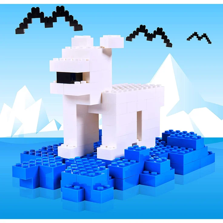 Simba 104118925, Blox, 500 blaue Bausteine für Kinder ab 3 Jahren, 8er Steine, im Karton, mit Füllbecher, vollkompatibel mit vielen anderen Herstellern - Preisvergleich – Bild 6