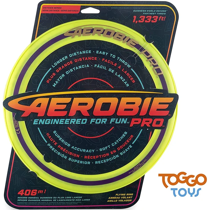 Aerobie Pro Flying Ring Wurfring mit Durchmesser 33 cm gelb Frisbee 5 Jahr(e) – Bild 2