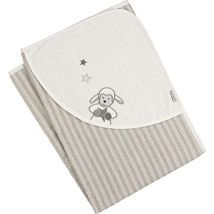 Sterntaler Badetuch Schaf Stanley, Alter: ab 0 Monate, 80 x 80 cm, Grau – Bild 2