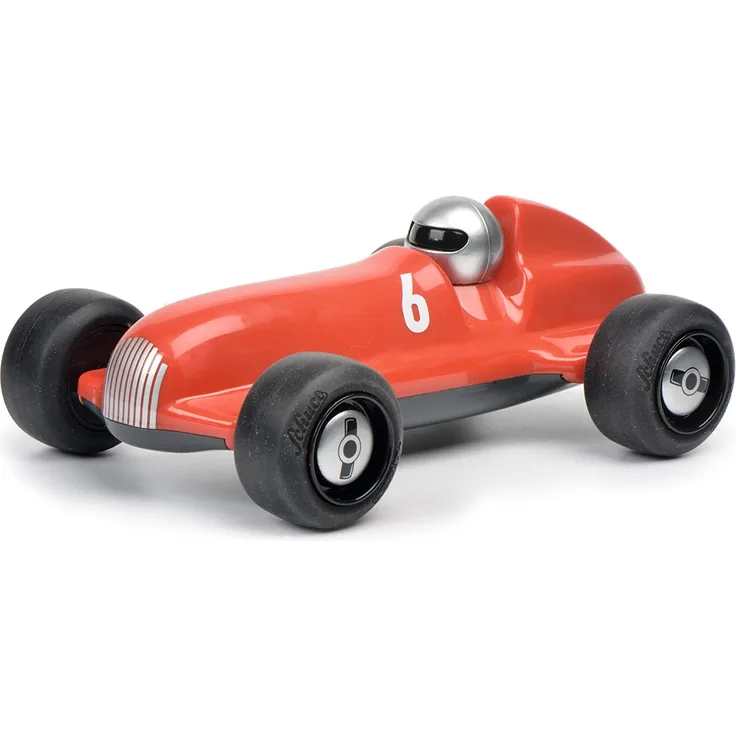 Schuco 450987100-Studio Racer Red-Enzo #6, my1stSchuco, Spielauto für Kinder ab 1 Jahr, Rennwagen Spielzeug ab 12 Monaten, rot/schwarz