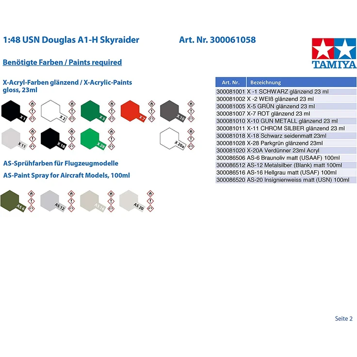 TAMIYA 300061058 1:48 USN Douglas A1-H Skyraider – Bild 4